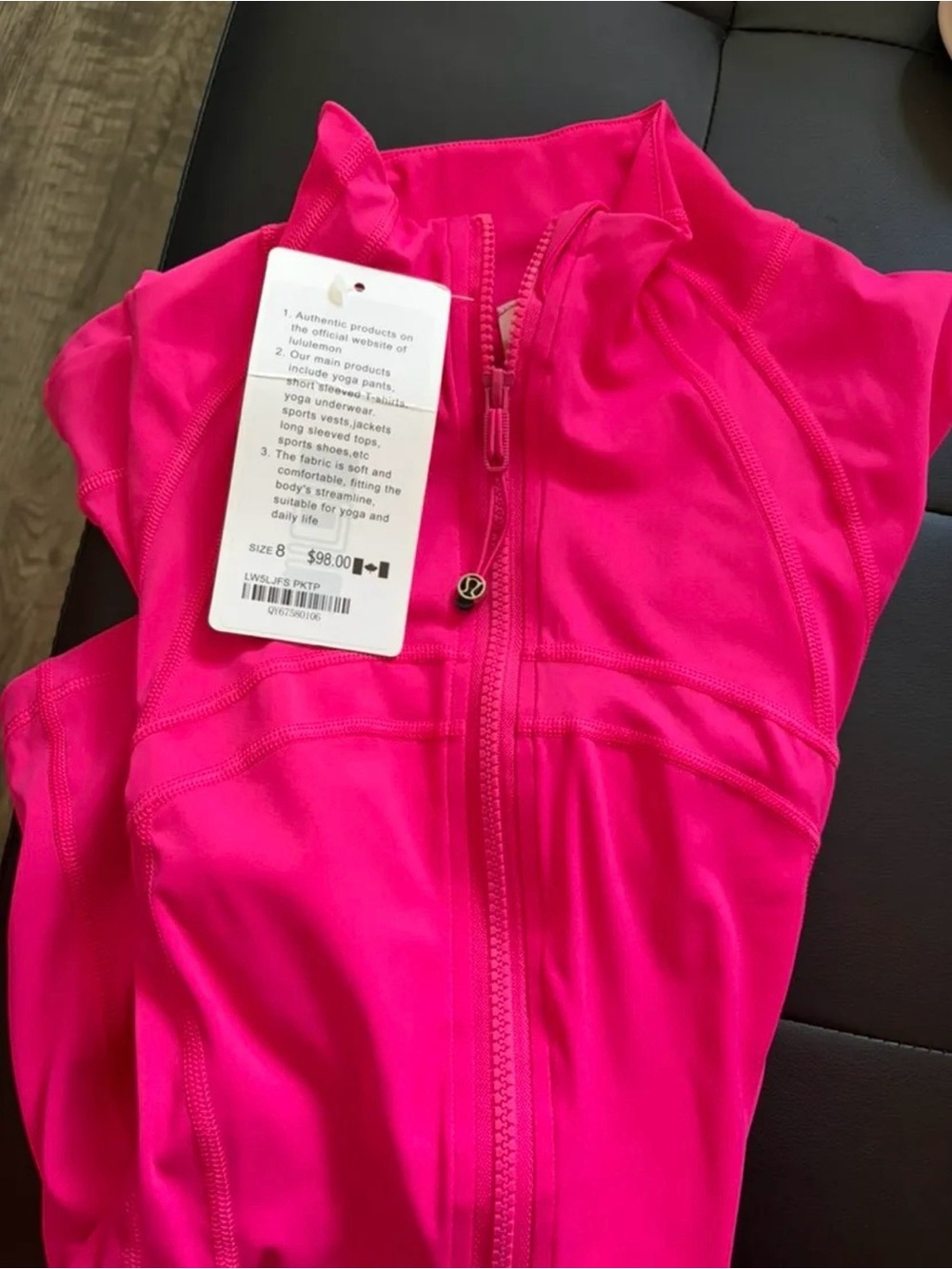 lululemon athletica Bright Pink Zip-Front Athletic sets